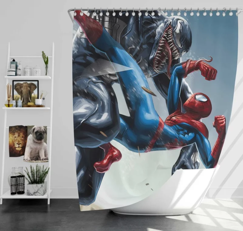 Spider man Venom Video Game Bath Shower Curtain