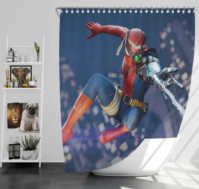 Spider man Video Game Themed Bath Shower Curtain