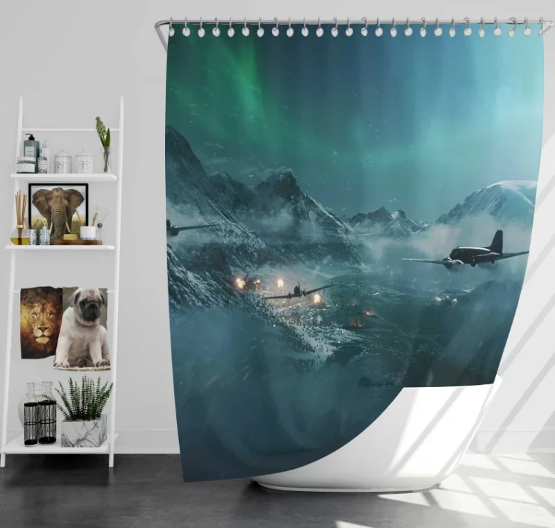 Spitfire Battlefield V Bath Shower Curtain