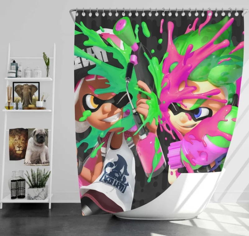 Splatoon Callie Marie Bath Shower Curtain