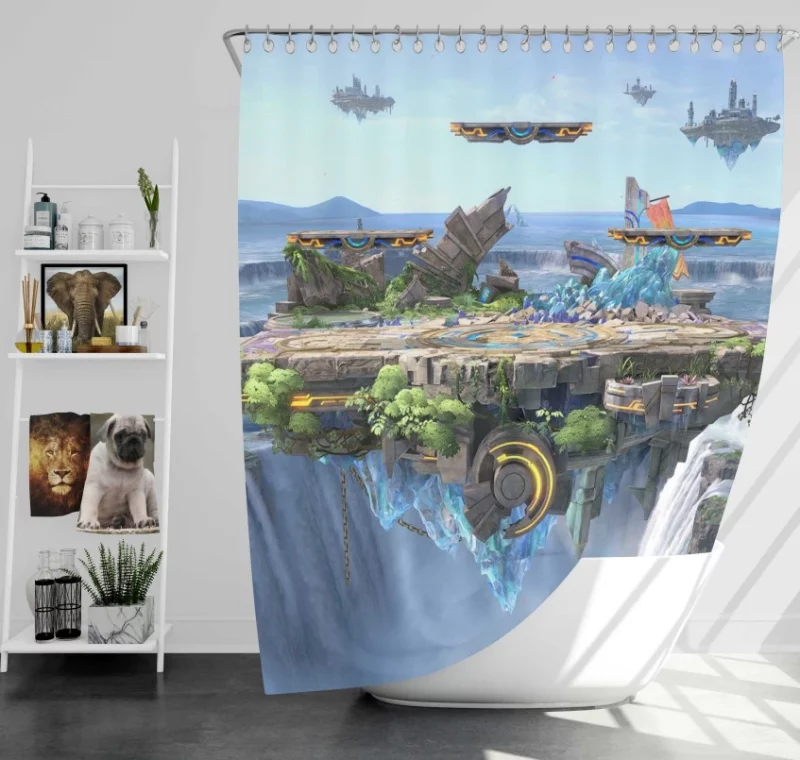 Ssbu Battlefield Ultimate Super Smash Bros. Bath Shower Curtain