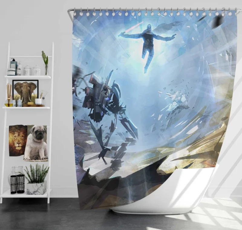 Star Wars Battlefront Bath Shower Curtain