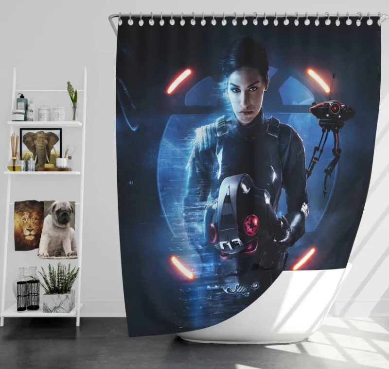 Star Wars Battlefront II Boba Fett Bounty Hunter Amazing Bath Shower Curtain