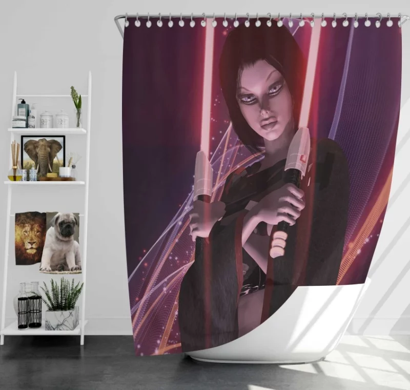 Star Wars Battlefront II Darth Maul Quality Bath Shower Curtain