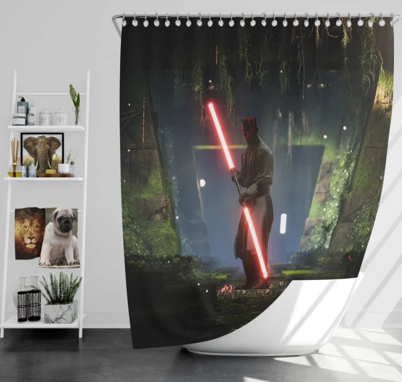 Star Wars Battlefront II Yoda Amazing Bath Shower Curtain