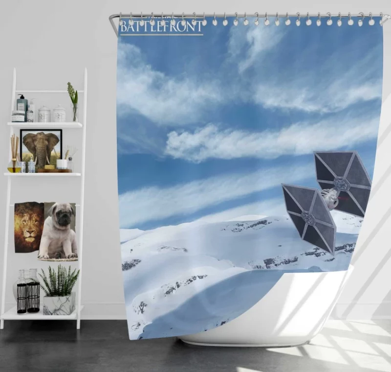 Star Wars Battlefront Star Destroyer Stormtrooper Bath Shower Curtain