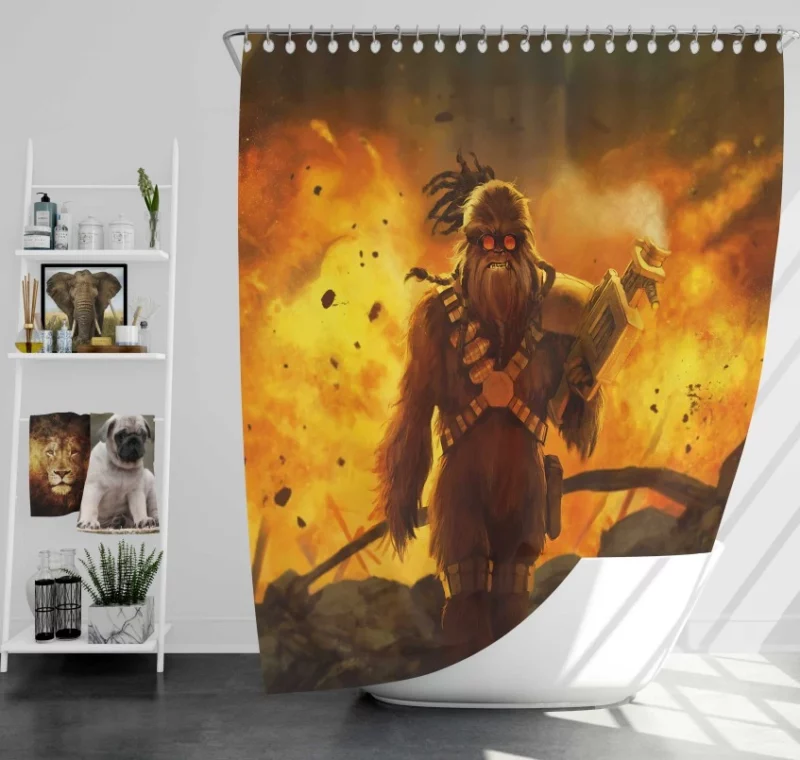 Star Wars Battlefront X wing Millennium Falcon Bath Shower Curtain