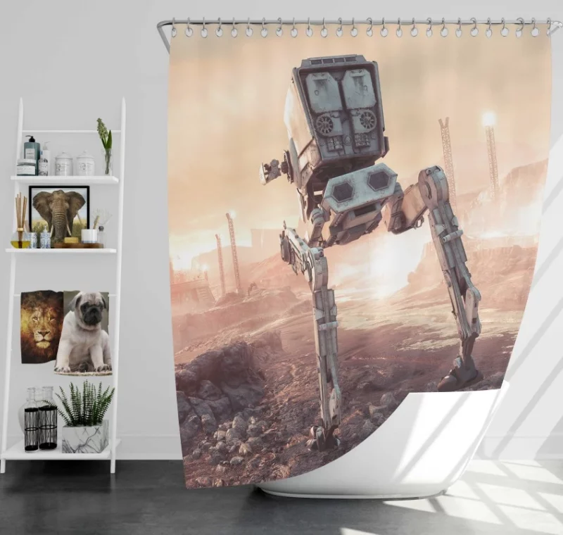 Star Wars Battlefront X wing Quality Bath Shower Curtain