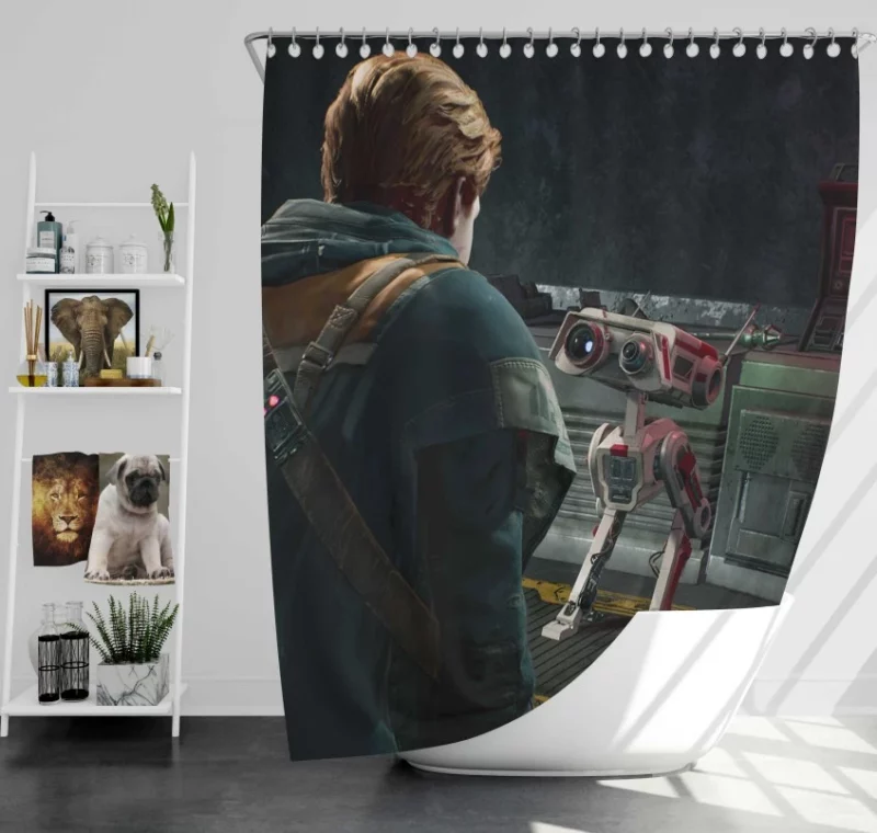 Star Wars Jedi Fallen Order Cal Kestis Bath Shower Curtain