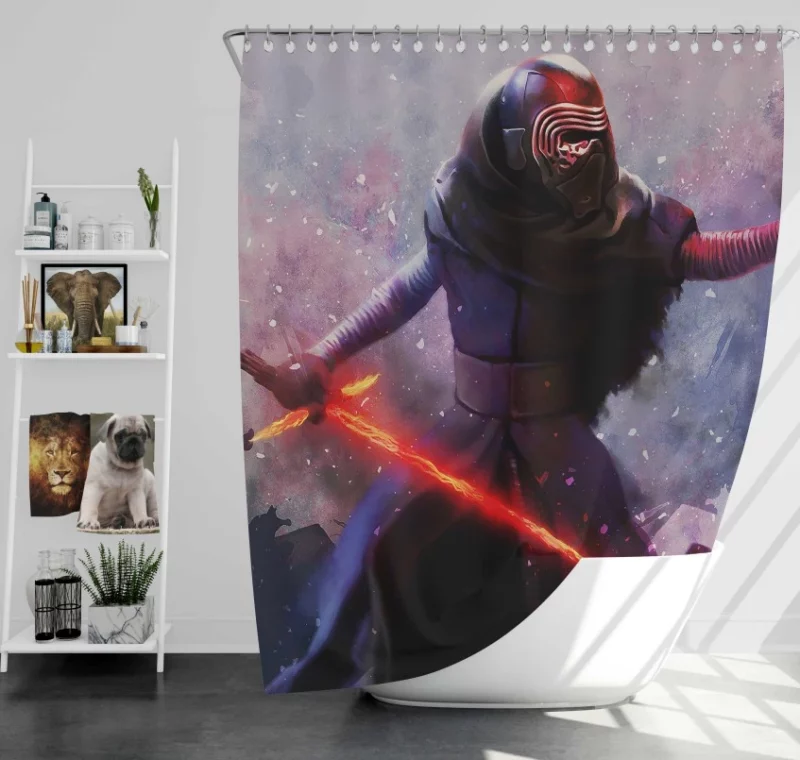 Star Wars Jedi Fallen Order Cal Kestis Lightsaber Bath Shower Curtain