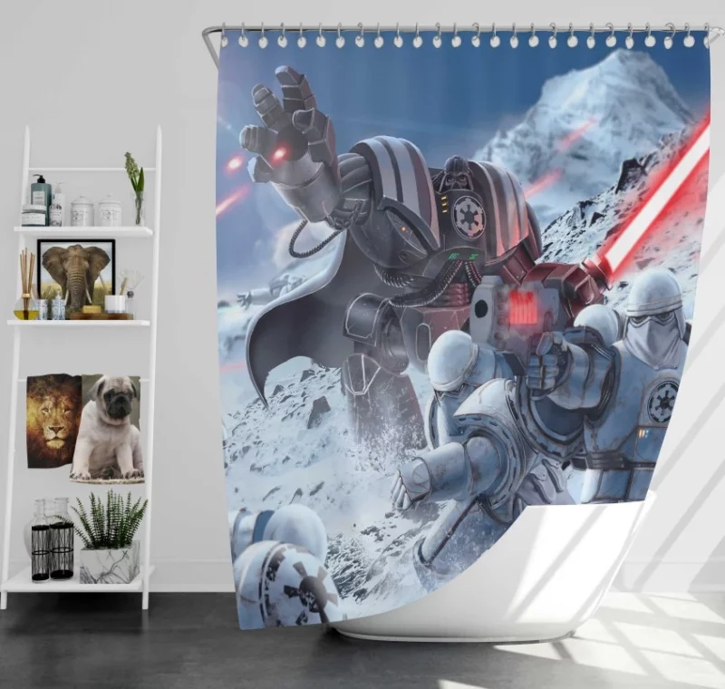 Star Wars Jedi Fallen Order Cal Kestis Robot Bath Shower Curtain