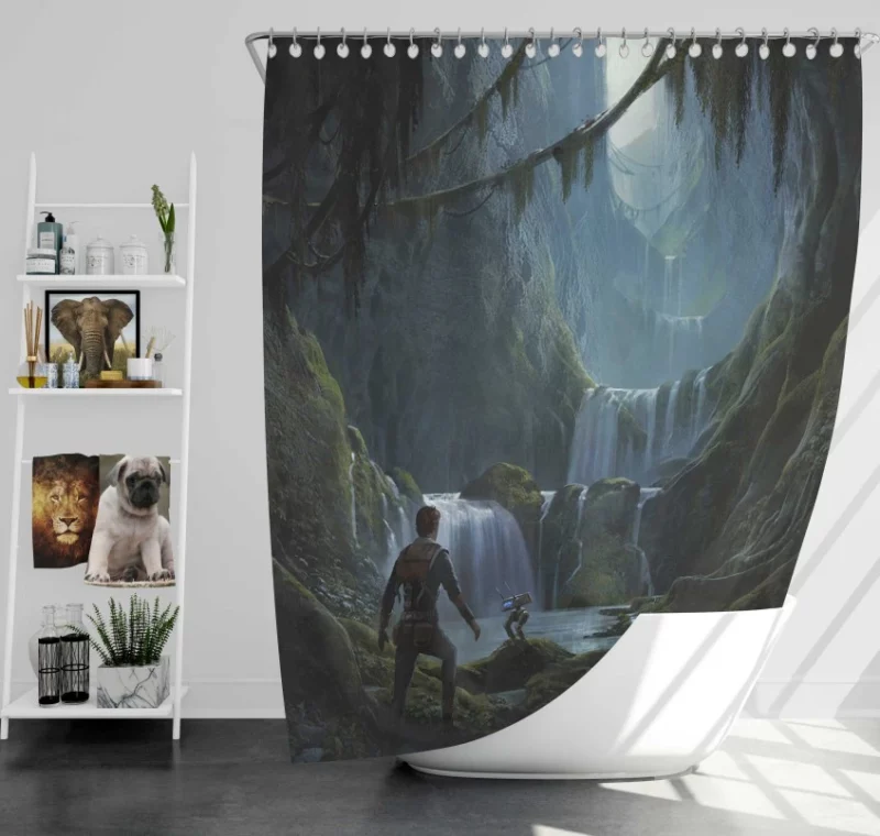 Star Wars Jedi Fallen Order Sci Fi Bath Shower Curtain