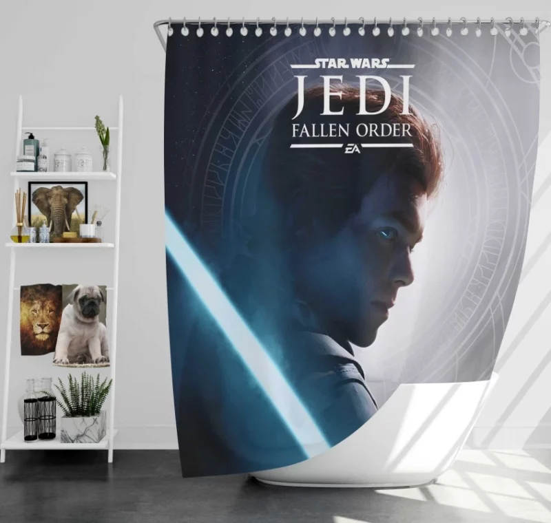 Star Wars Jedi Fallen Order Video Game Bath Shower Curtain