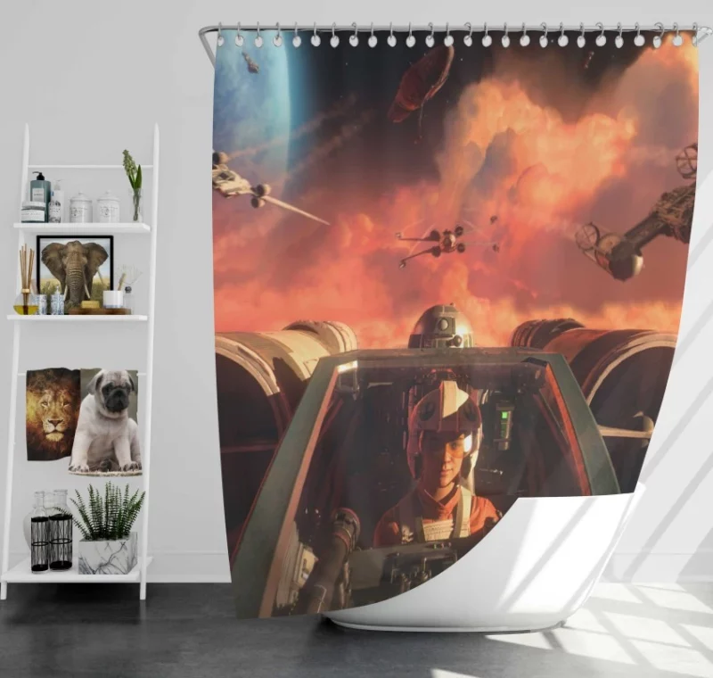 Star Wars Squadrons Adventure Bath Shower Curtain