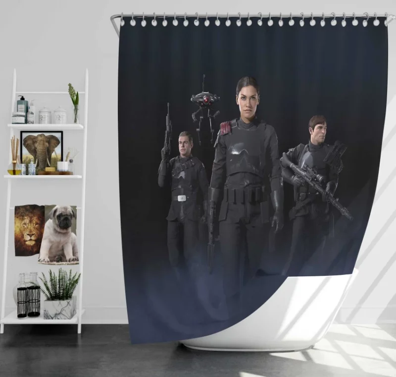 Star wars Lightsaber Design 2 Sci Fi Lightsaber Woman Bath Shower Curtain