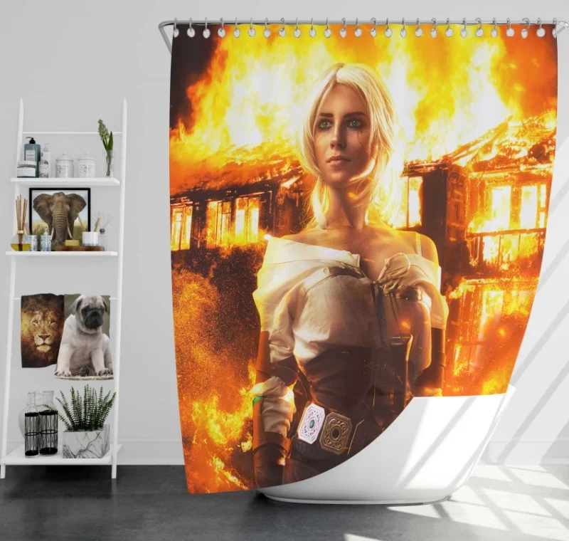 Strong The Witcher 3 Wild Hunt Geralt Of Rivia Quality Bath Shower Curtain