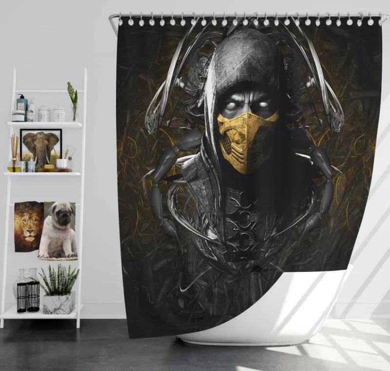 Sub Zero Mortal Kombat X Sub zero Bath Shower Curtain