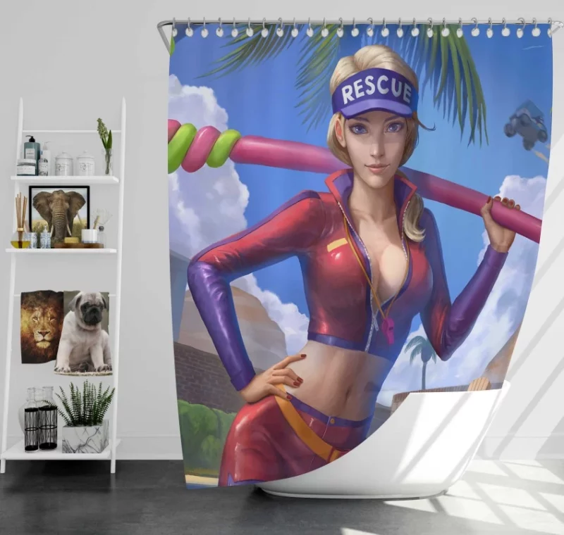 Sun Strider Fortnite Bath Shower Curtain