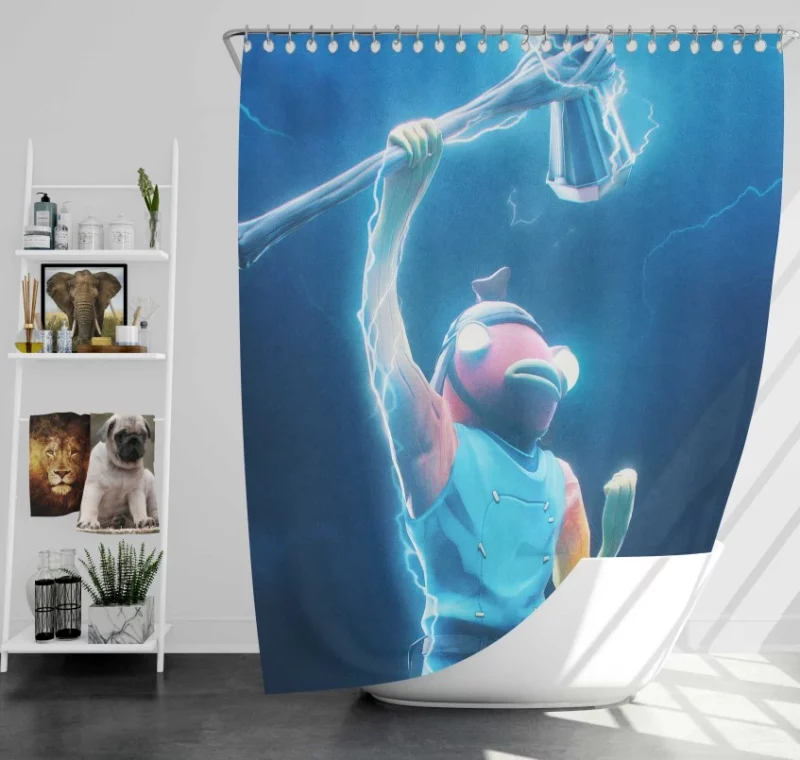 Super Fortnite Bath Shower Curtain