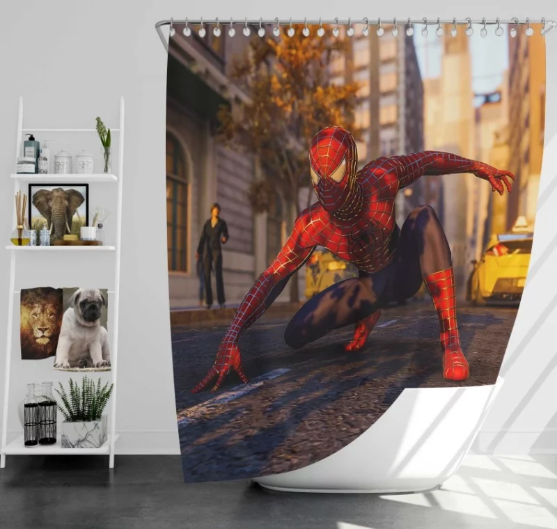 THRILLING Spider man Ps4 Bath Shower Curtain