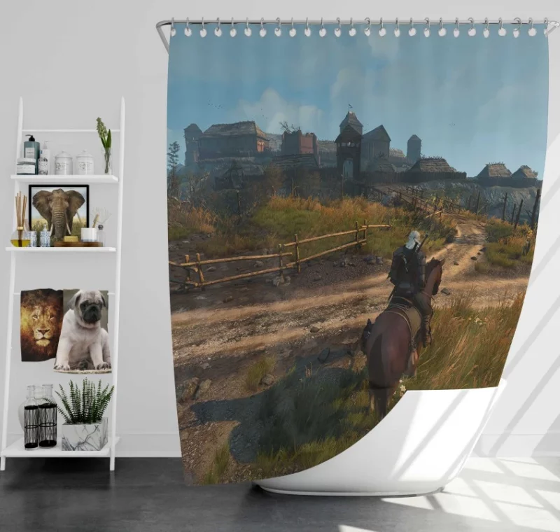 THRILLING The Witcher 3 Wild Hunt Video Game Bath Shower Curtain