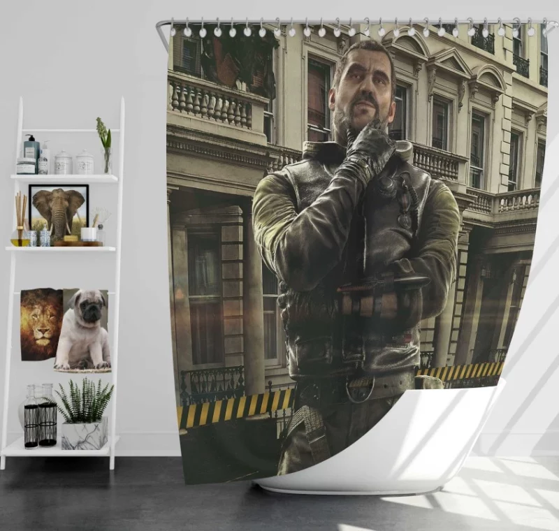 Thatcher Elite Tom Clancys Rainbow Six Siege Bath Shower Curtain