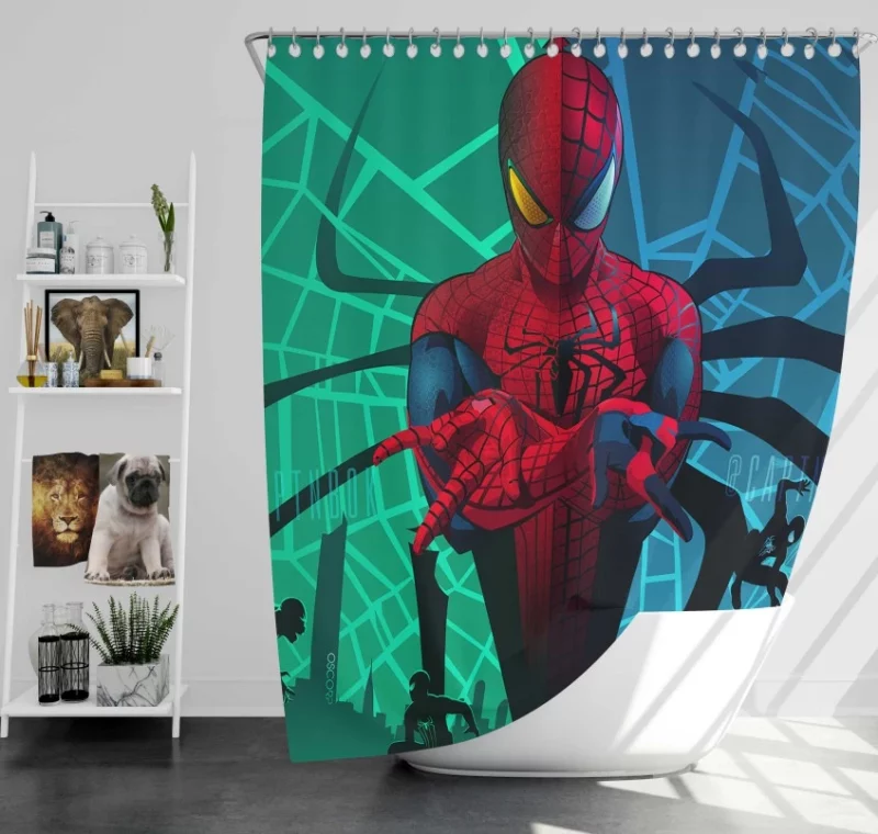 The Amazing Spider man 2 Peter Parker Bath Shower Curtain