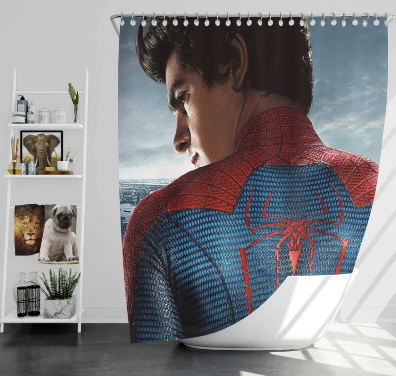 The Amazing Spider man Andrew Garfield Bath Shower Curtain