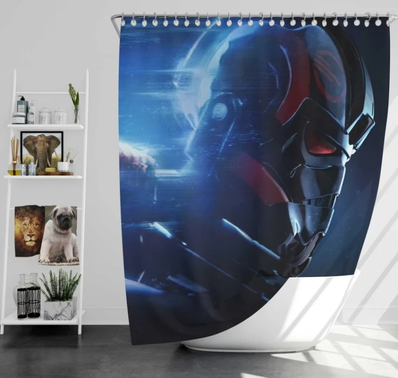 The Dark Side Comics Star Wars Darth Vader Darth Maul Count Dooku General Grievous Darth Sidious Stormtrooper Asajj Ventress Lightsaber  Bath Shower Curtain