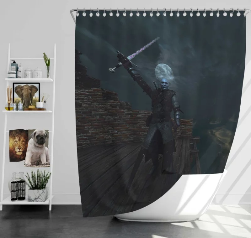 The Duel The Witcher 3 Wild Hunt Duel Bath Shower Curtain