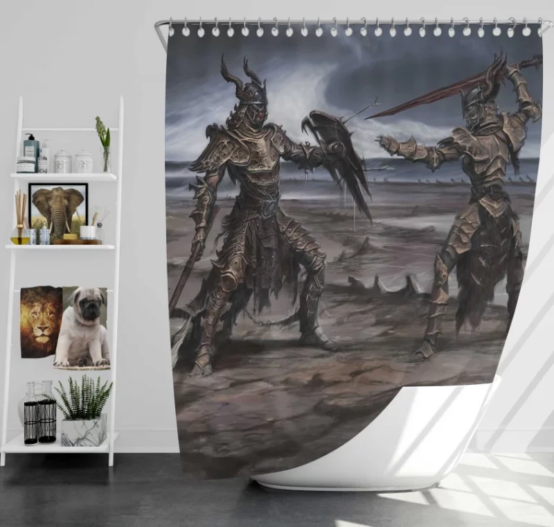 The Elder Scrolls V Skyrim Super Quality Bath Shower Curtain