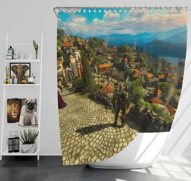 The King Of The Hill The Witcher 3 Wild Hunt Bath Shower Curtain