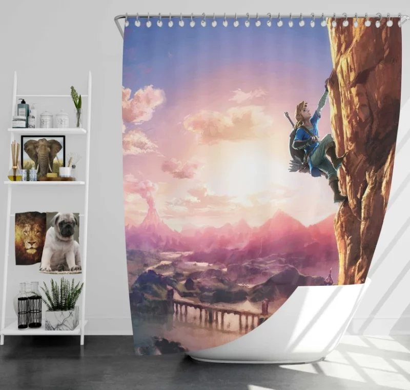 The Legend Of Zelda Breath Of The Wild Link Quality Bath Shower Curtain