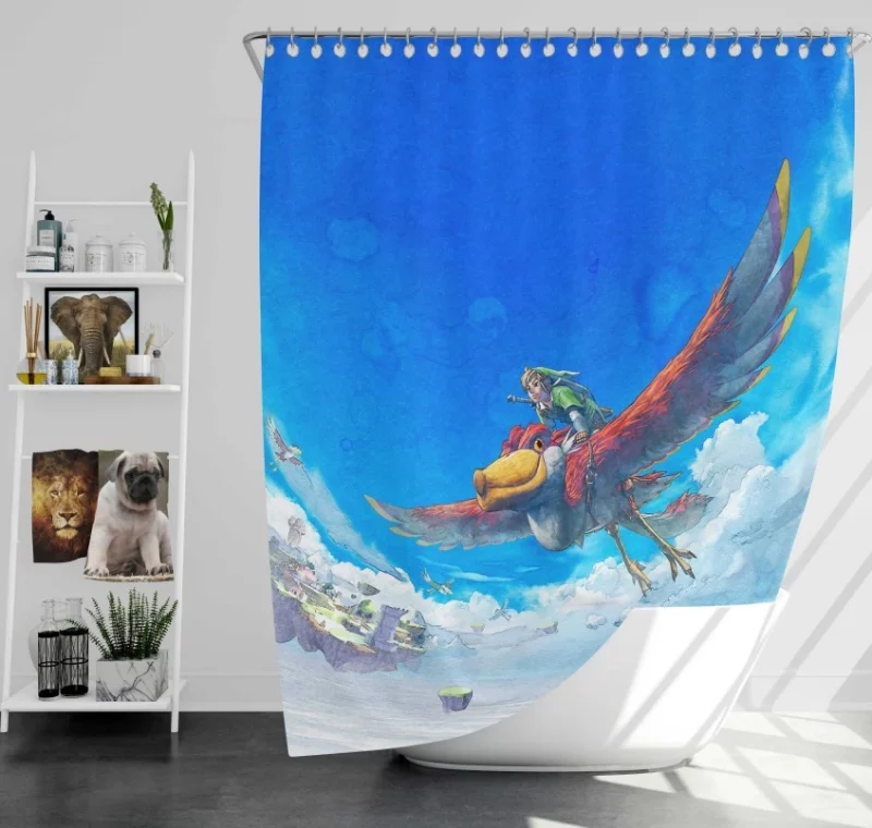 The Legend Of Zelda Breath Of The Wild Video Game Bath Shower Curtain