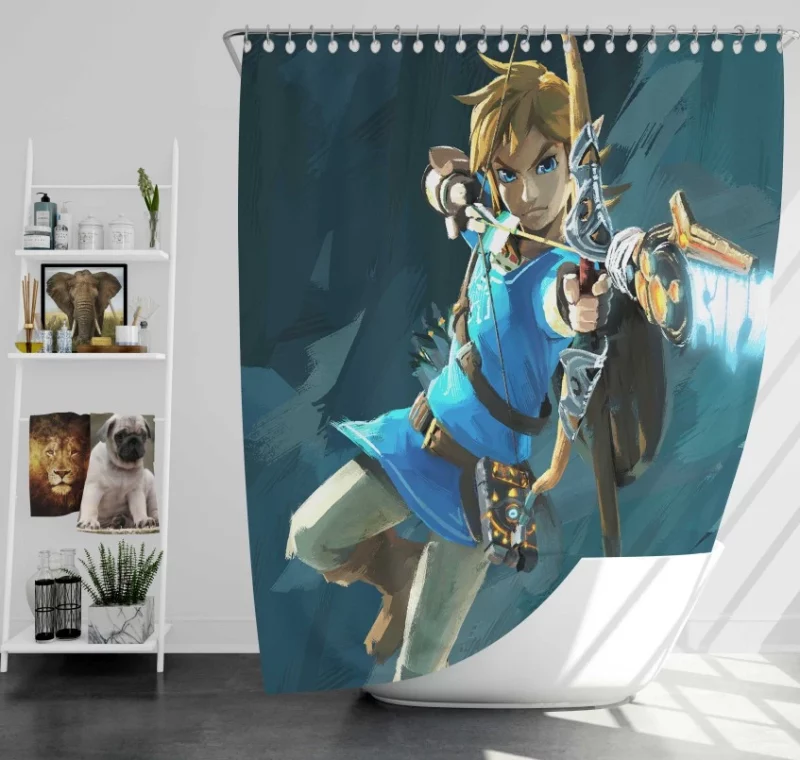 The Legend Of Zelda Breath Of The Wild Zelda Link Awesome Bath Shower Curtain