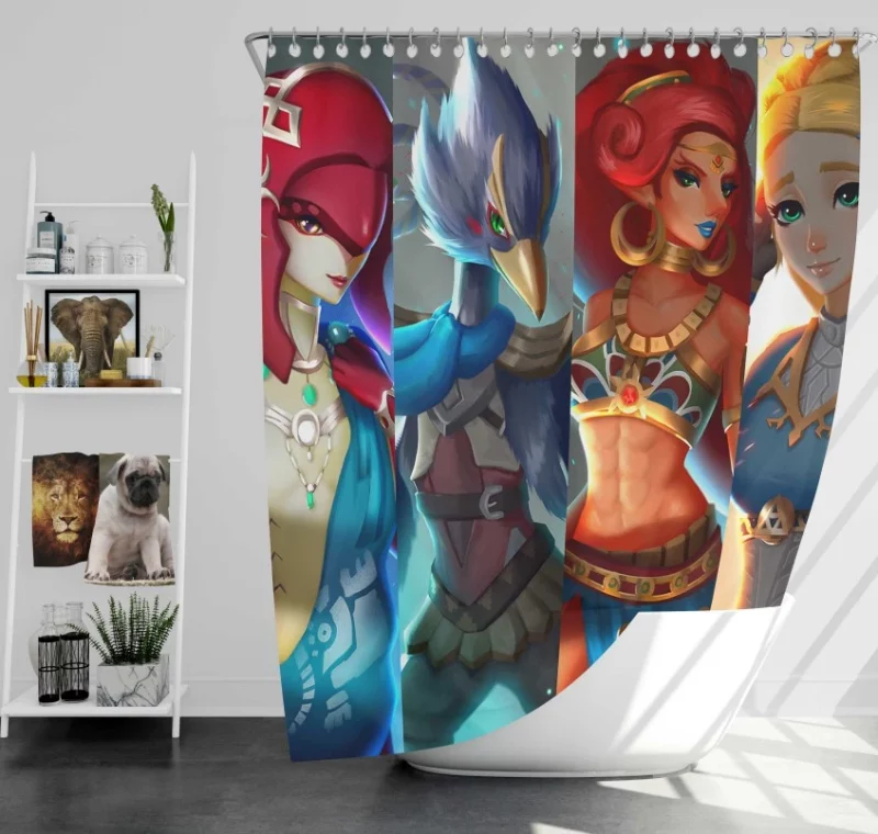 The Legend Of Zelda Breath Of The Wild Zelda Link Video Game Bath Shower Curtain