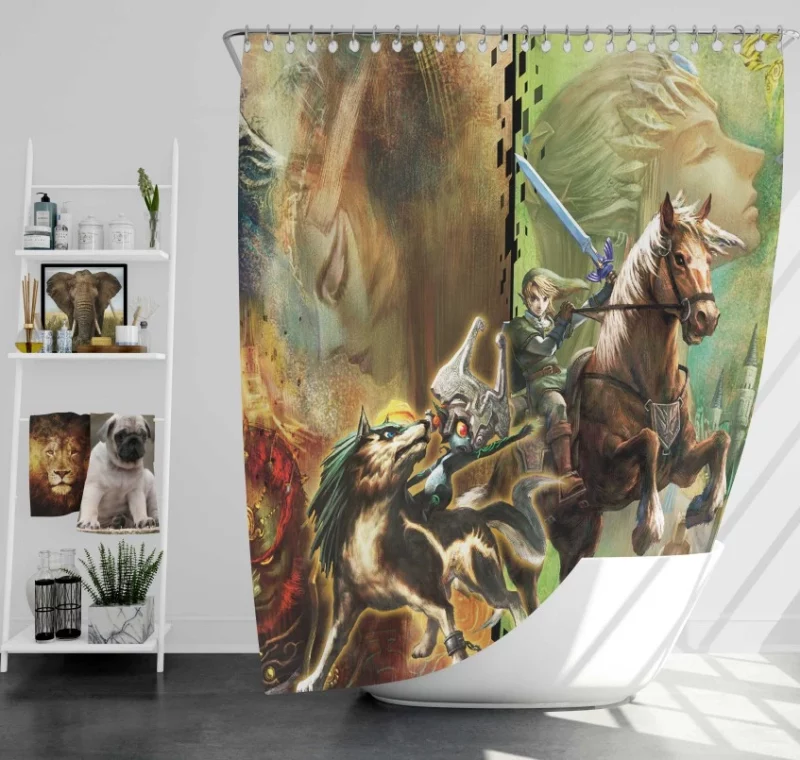 The Legend Of Zelda Twilight Princess Zelda Ganondorf Bath Shower Curtain