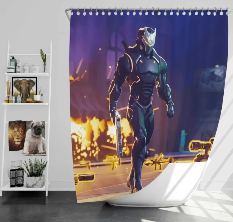 The Slayer Omega Fortnite Bath Shower Curtain