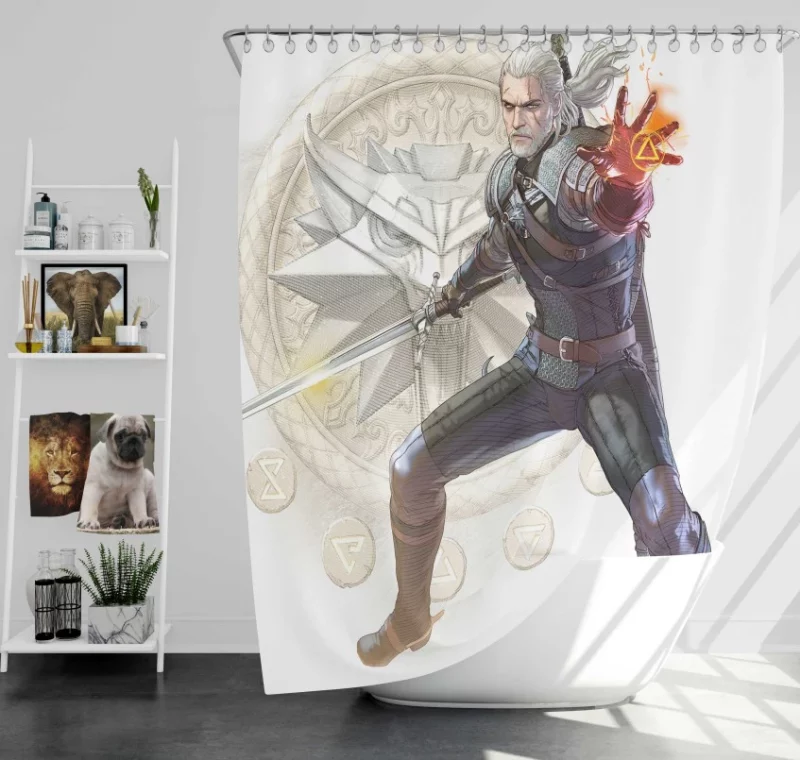 The Witcher 2 Assassins Of Kings Printed Bath Shower Curtain