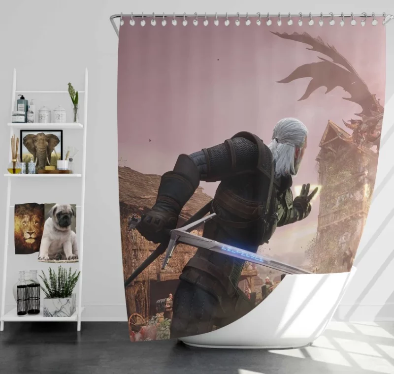 The Witcher 3 Wild Hunt Bath Shower Curtain