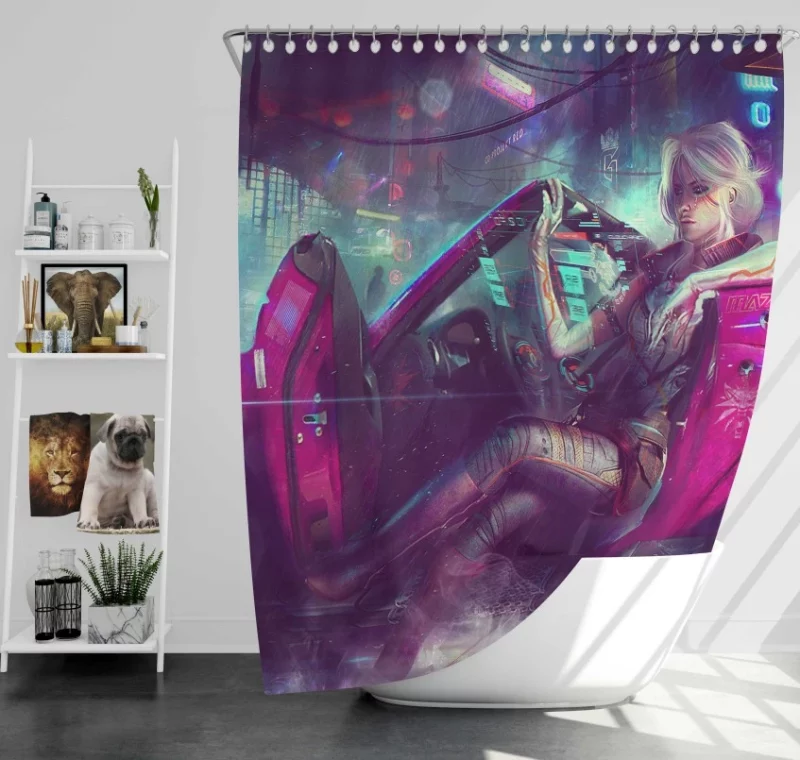 The Witcher 3 Wild Hunt Blood And Wine Geralt Bath Shower Curtain