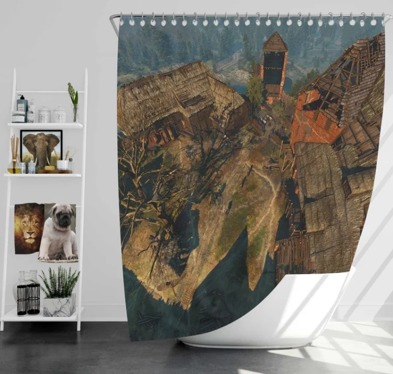 The Witcher 3 Wild Hunt Bridle Geralt Of Rivia Bath Shower Curtain