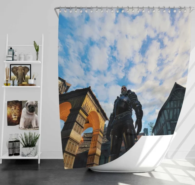 The Witcher 3 Wild Hunt Bridle and Geralt Of Rivia Bath Shower Curtain