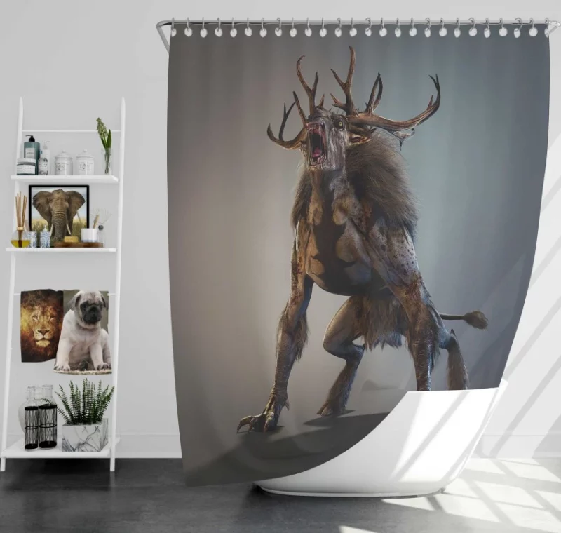 The Witcher 3 Wild Hunt Dark Warrior Bath Shower Curtain