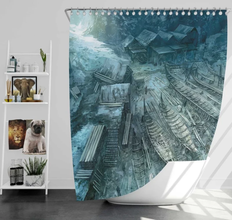 The Witcher 3 Wild Hunt Dragon Geralt Of Rivia Bath Shower Curtain