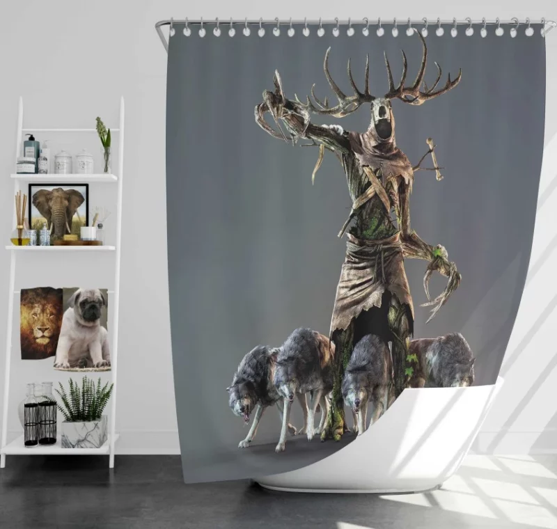 The Witcher 3 Wild Hunt Eredin Bréacc Glas Bath Shower Curtain