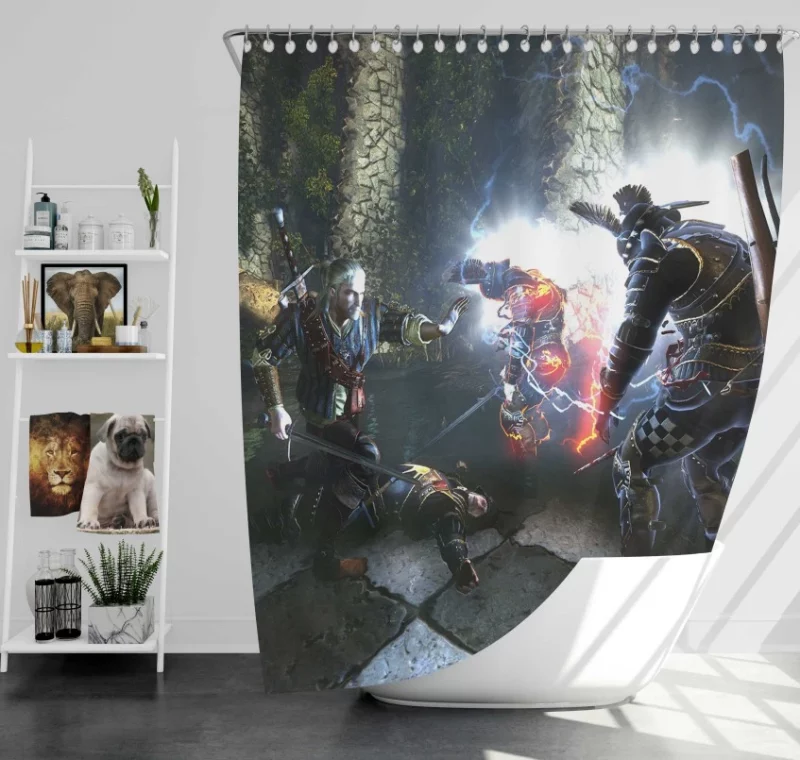 The Witcher 3 Wild Hunt Eredin Glas Imlerith Bath Shower Curtain