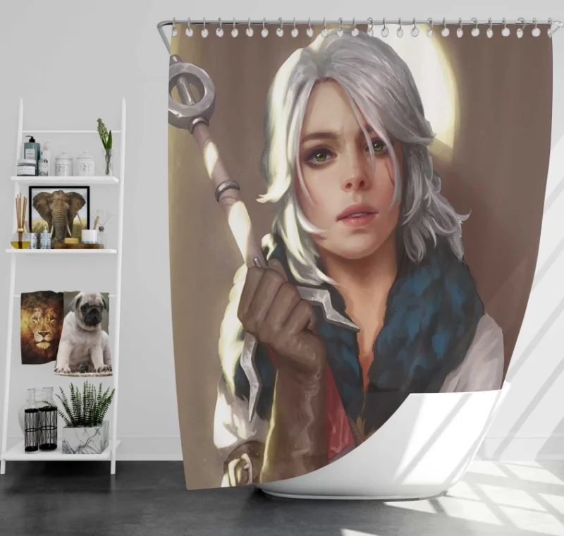 The Witcher 3 Wild Hunt Fireball Bath Shower Curtain