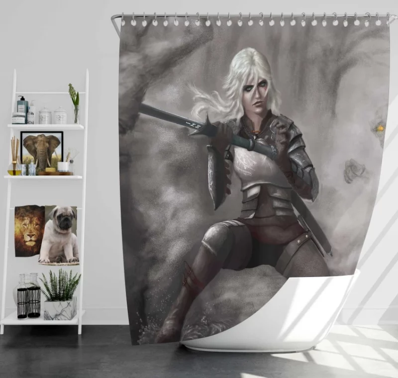 The Witcher 3 Wild Hunt Fog Geralt Of Rivia Bath Shower Curtain