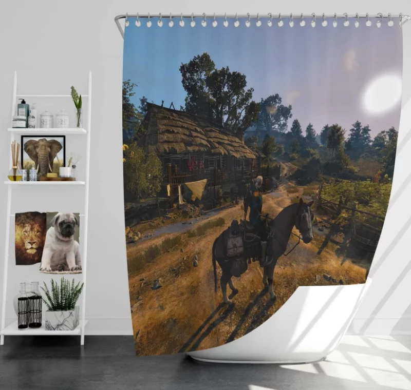 The Witcher 3 Wild Hunt Game Themed Amazing Bath Shower Curtain